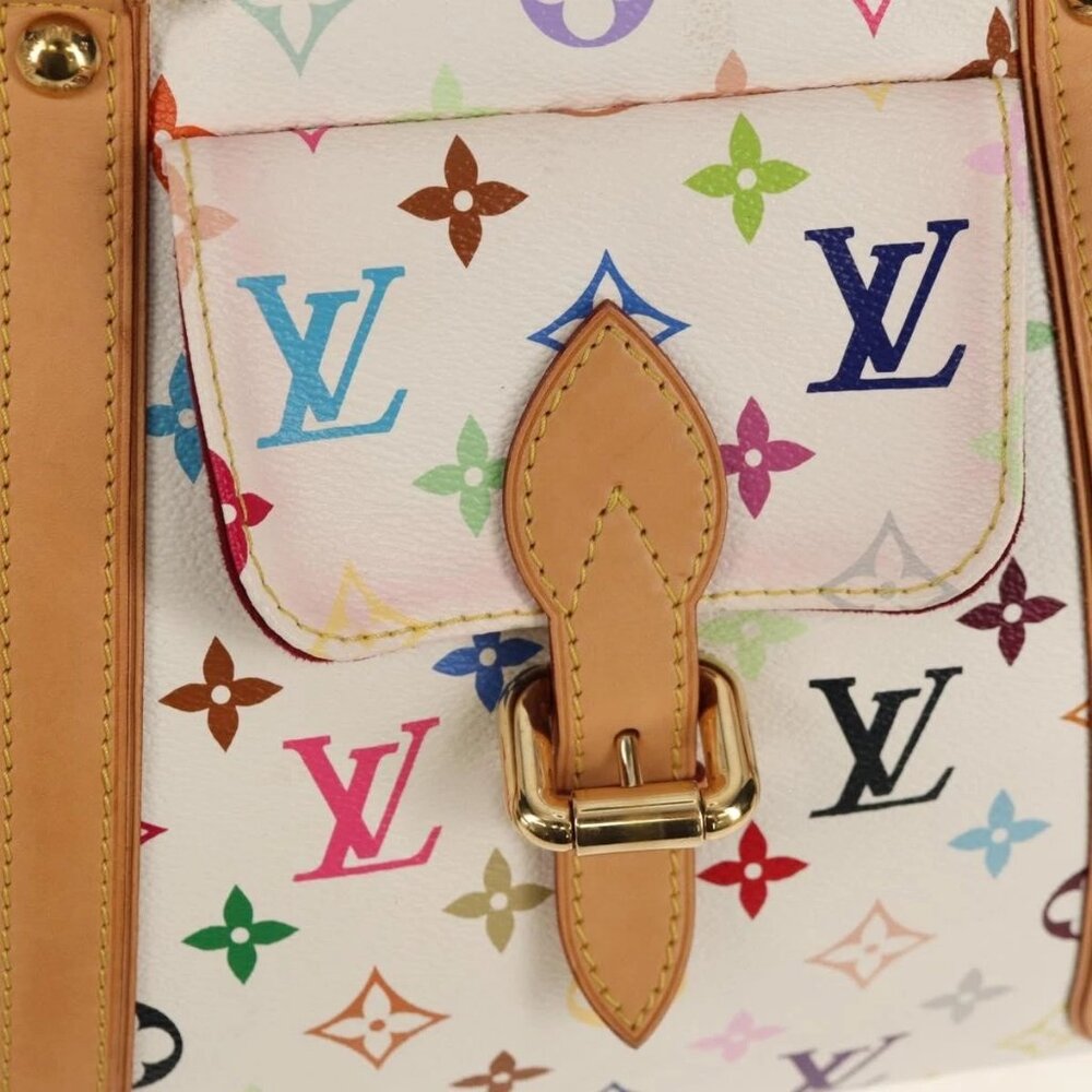 LOUIS VUITTON Monogram Multicolor Aurelia MM Tote Bag White M40094 Auth ka465V - Picture 11 of 16